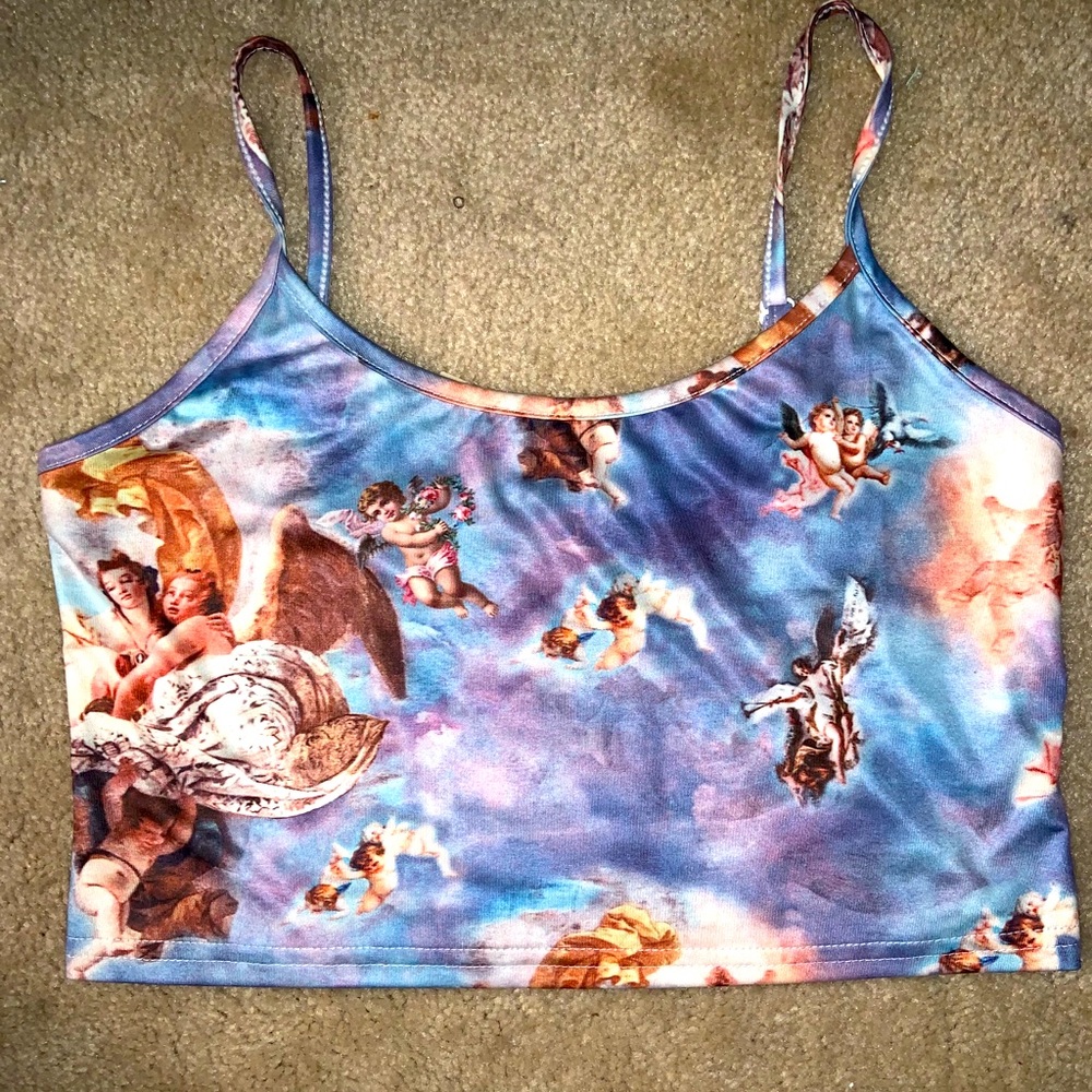 Brand new never worn angle crop top.